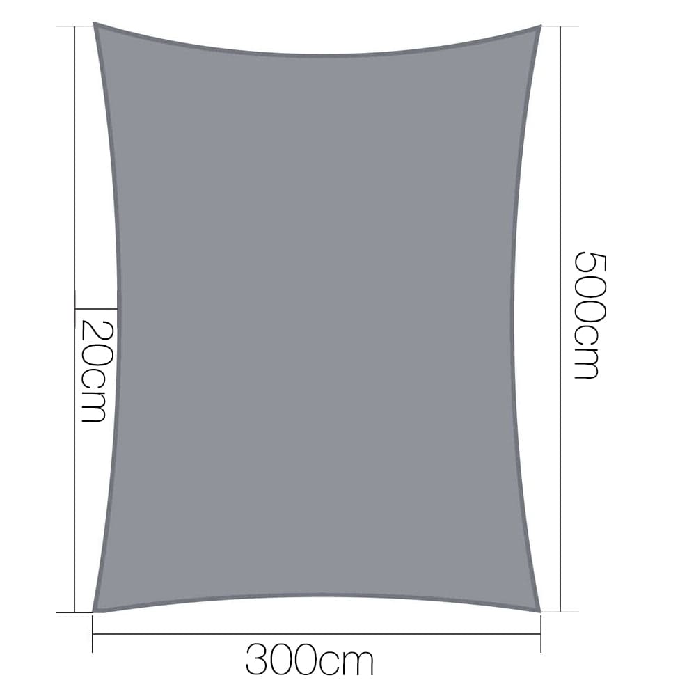 Home & Garden > Shading Instahut Shade Sail Cloth Canopy Shadecloth Awning Outdoor Rectangle 3x5M