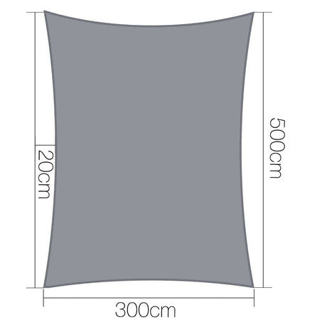 Home & Garden > Shading Instahut Shade Sail Cloth Canopy Shadecloth Awning Outdoor Rectangle 3x5M