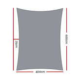 Home & Garden > Shading Instahut Sun Shade Sail Cloth Shadecloth Outdoor Canopy Rectangle 280gsm 4x6m