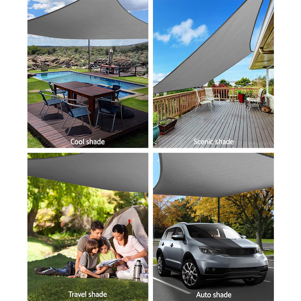 Home & Garden > Shading Instahut Sun Shade Sail Cloth Shadecloth Outdoor Canopy Rectangle 280gsm 4x6m