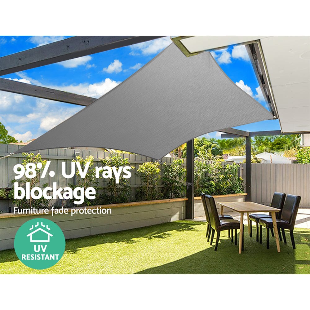 Home & Garden > Shading Instahut Sun Shade Sail Cloth Shadecloth Outdoor Canopy Rectangle 280gsm 4x6m