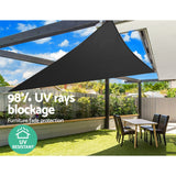 Home & Garden > Shading Instahut Sun Shade Sail Cloth Shadecloth Outdoor Canopy Triangle 280gsm 5x5x5m