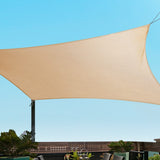 Home & Garden > Shading Instahut Sun Shade Sail Cloth Shadecloth Rectangle Heavy Duty Sand Canopy 3x6m