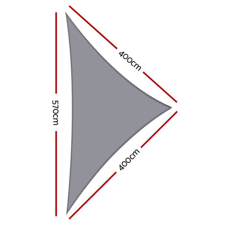 Home & Garden > Shading Instahut Sun Shade Sail Cloth Shadecloth Triangle Canopy 280gsm 4x4x5.7m