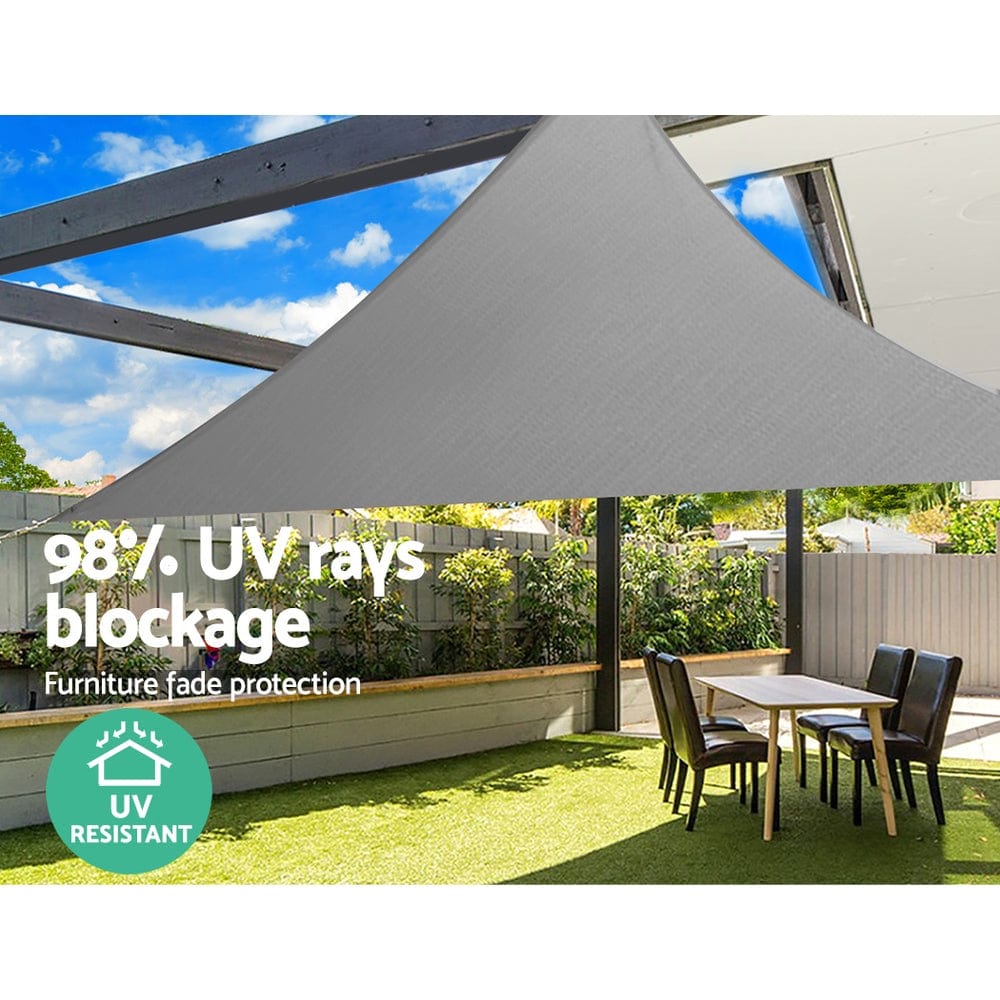 Home & Garden > Shading Instahut Sun Shade Sail Cloth Shadecloth Triangle Canopy 280gsm 4x4x5.7m