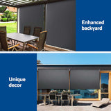 Home & Garden > Shading Set of 2 Instahut Outdoor Blinds Roll Down Awning Straight Drop Patio 2.1X2.5M