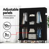 Home & Garden > Storage Artiss Clothes Wardrobe Closet Storage Large Portable Organiser with Shelf Black