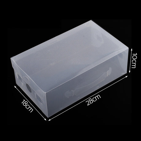 Home & Garden > Storage Artiss Set of 20 Clear Shoe Box Foldable Transparent Shoe Storage Stackable Case