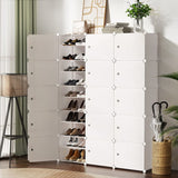 Home & Garden > Storage Artiss Shoe Cabinet DIY Shoe Box White Cube Portable Organiser Storage Stand