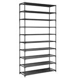 Home & Garden > Storage Artiss Shoe Rack 10-Tier (50 Pair) Shoes Organiser DIY Stackable Organizer Storage Shelf Stand Holder Portable Wardrobe Black