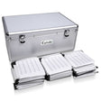 Home & Garden > Storage Embellir CD Case DVD Cases Storage Box 500 Discs Aluminium Case DVD Folders