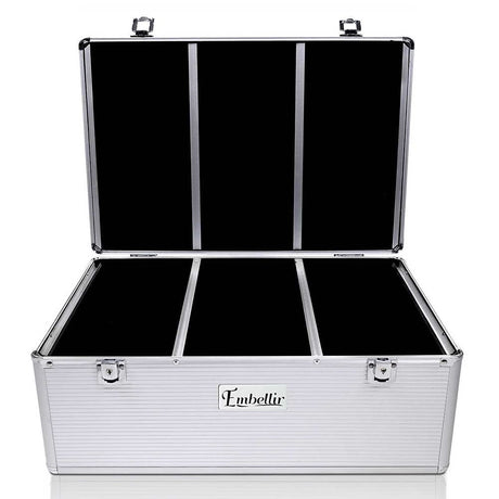 Home & Garden > Storage Embellir CD Case DVD Cases Storage Box 500 Discs Aluminium Case DVD Folders