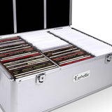 Home & Garden > Storage Embellir CD Case DVD Cases Storage Box 500 Discs Aluminium Case DVD Folders