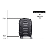 Home & Garden > Travel Wanderlite 20" Luggage Travel Suitcase Set Trolley Hard Case Strap Lightweight