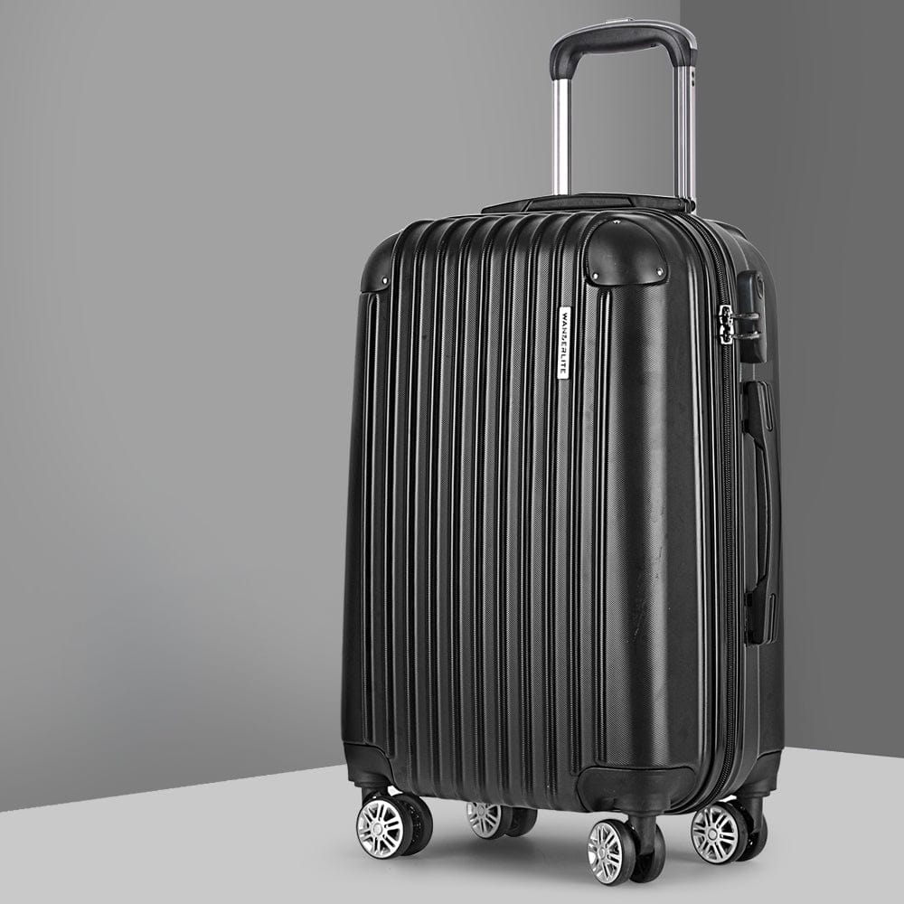 Home & Garden > Travel Wanderlite 20" Luggage Trolley Travel Suitcase Set Hard Case Shell Lightweight