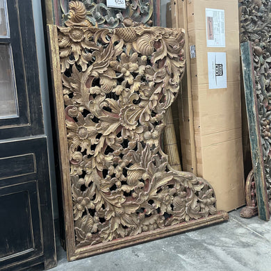 Indonesian Hand-Carved Panel