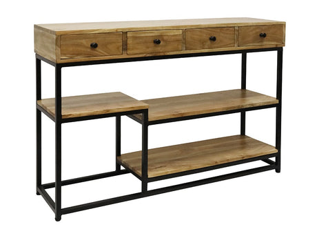 Industrial Style Acacia Console Table