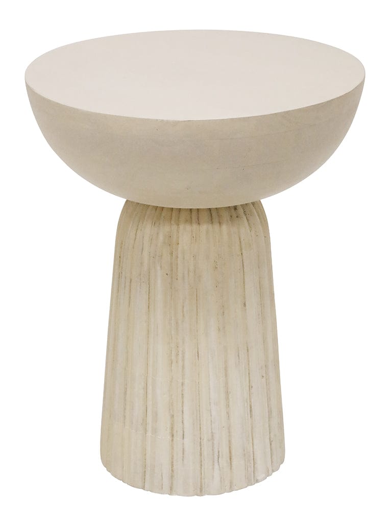 Lulu Whitewash Side Table