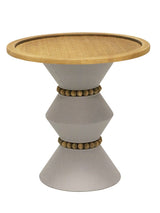 50cm - White Metal Bead Side table Metal Bead Side table