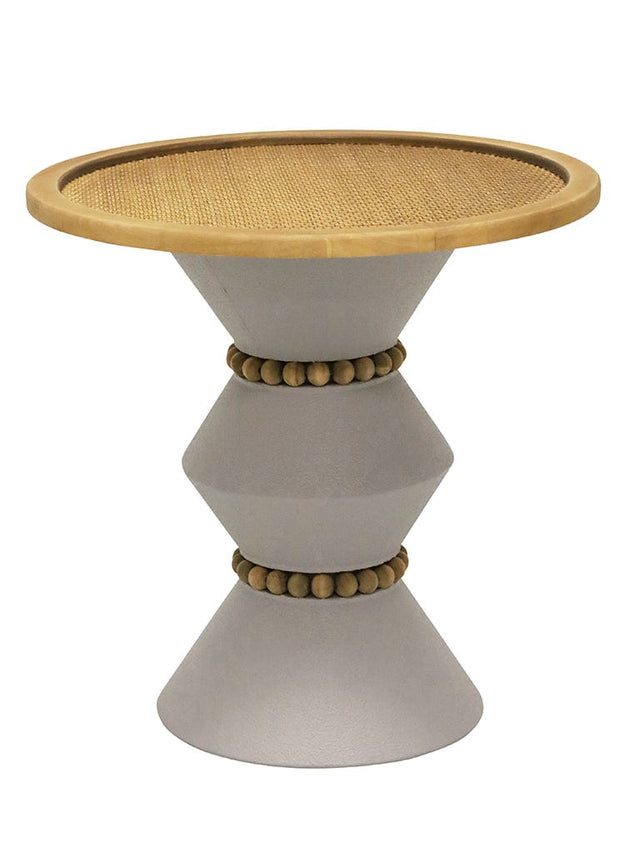 50cm - White Metal Bead Side table Metal Bead Side table