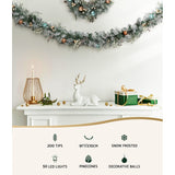 Occasions > Christmas Jingle Jollys 2.7M Pre-Lit Christmas Garland with Ornament Light Xmas Tree Decor