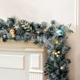 Occasions > Christmas Jingle Jollys 2.7M Pre-Lit Christmas Garland with Ornament Light Xmas Tree Decor