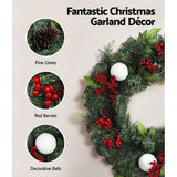 Occasions > Christmas Jingle Jollys 2FT 60CM Christmas Wreath with Decor Xmas Tree Decoration