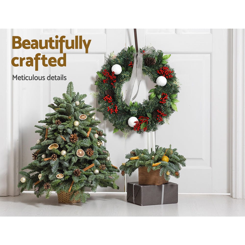 Occasions > Christmas Jingle Jollys 2FT 60CM Christmas Wreath with Decor Xmas Tree Decoration