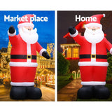 Occasions > Christmas Jingle Jollys 5M Christmas Inflatable Santa Decorations Outdoor Air-Power Light