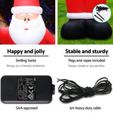 Occasions > Christmas Jingle Jollys 5M Christmas Inflatable Santa Decorations Outdoor Air-Power Light