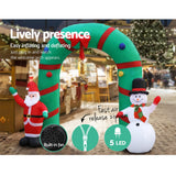 Occasions > Christmas Jingle Jollys Christmas Inflatable Giant Arch Way 2.8M Santa Snowman Light Decor