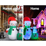 Occasions > Christmas Jingle Jollys Christmas Inflatable Snowman 1.8M Lights LED Outdoor Decorations