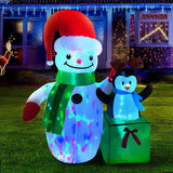 Occasions > Christmas Jingle Jollys Christmas Inflatable Snowman 1.8M Lights LED Outdoor Decorations