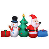 Occasions > Christmas Jingle Jollys Christmas Inflatable Tree Snowman Lights 2.7M Outdoor Decorations