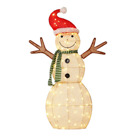 Occasions > Christmas Jingle Jollys Christmas Lights 80 LED 97cm Fairy Light Snowman Decorations