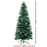 Occasions > Christmas Jingle Jollys Christmas Tree 1.8M 6FT LED Xmas Multi Colour Lights Optic Fibre