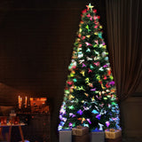 Occasions > Christmas Jingle Jollys Christmas Tree 1.8M 6FT LED Xmas Multi Colour Lights Optic Fibre