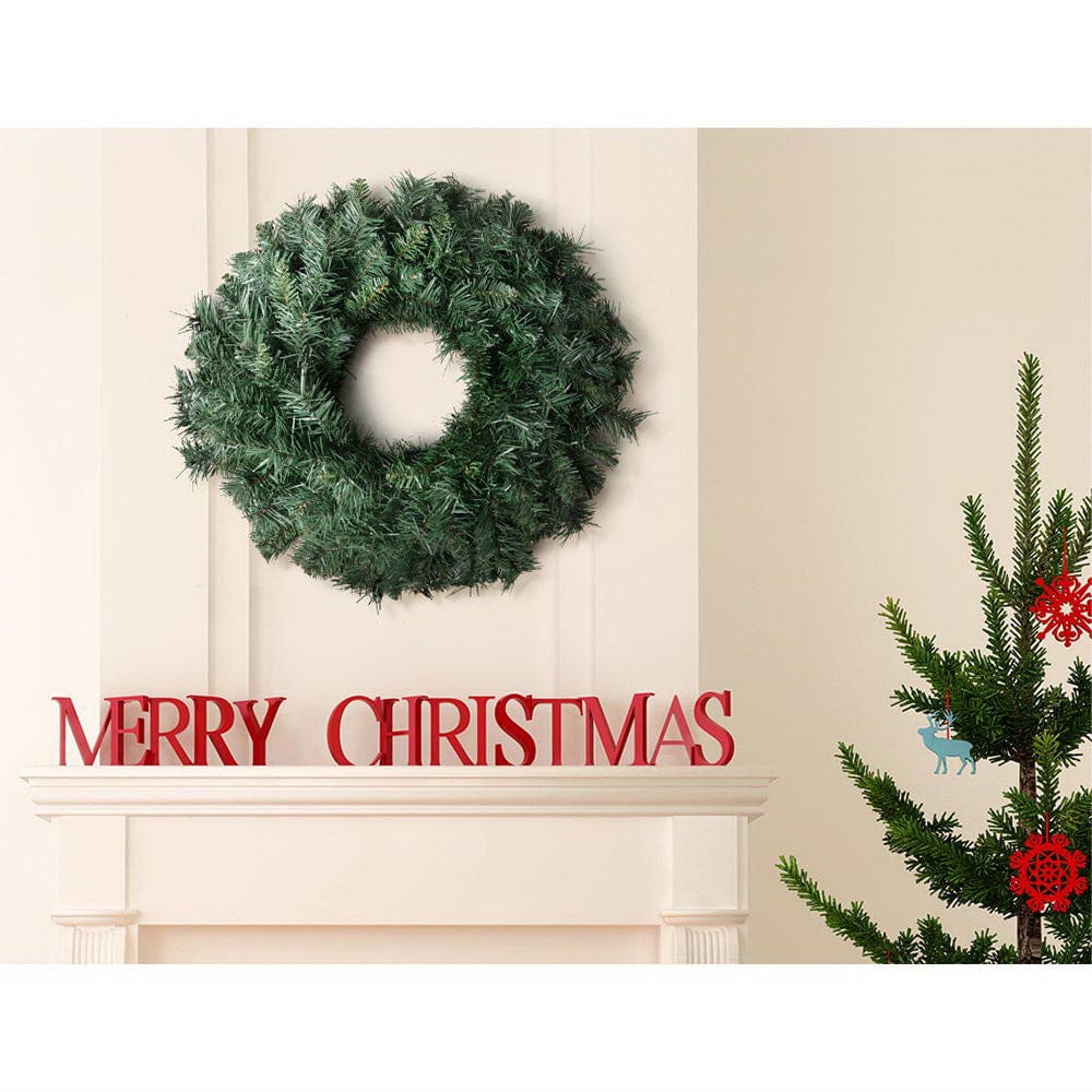 Occasions > Christmas Jingle Jollys Christmas Wreath 60cm Xmas Tree Decoration Green