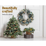 Occasions > Christmas Jingle Jollys Christmas Wreath with Pre-Lit Lights Ornament 60CM Xmas Tree Decor