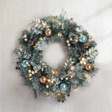 Occasions > Christmas Jingle Jollys Christmas Wreath with Pre-Lit Lights Ornament 60CM Xmas Tree Decor