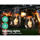 Occasions > Lights Jingle Jollys 38m Festoon String Lights Christmas Bulbs Party Wedding Garden Party