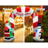 Occasions > Lights Jingle Jollys Christmas Inflatable Santa Archway 3M Outdoor Decorations Lights