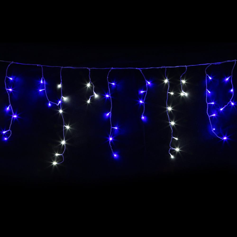 Occasions > Lights Jingle Jollys Christmas Lights 20M 800 LED Icicle Light Blue White Decorations