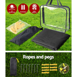 Outdoor > Camping Black Caravan Privacy Screen 1.95 x 2.2M End Wall or Side Sun Shade Roll Out