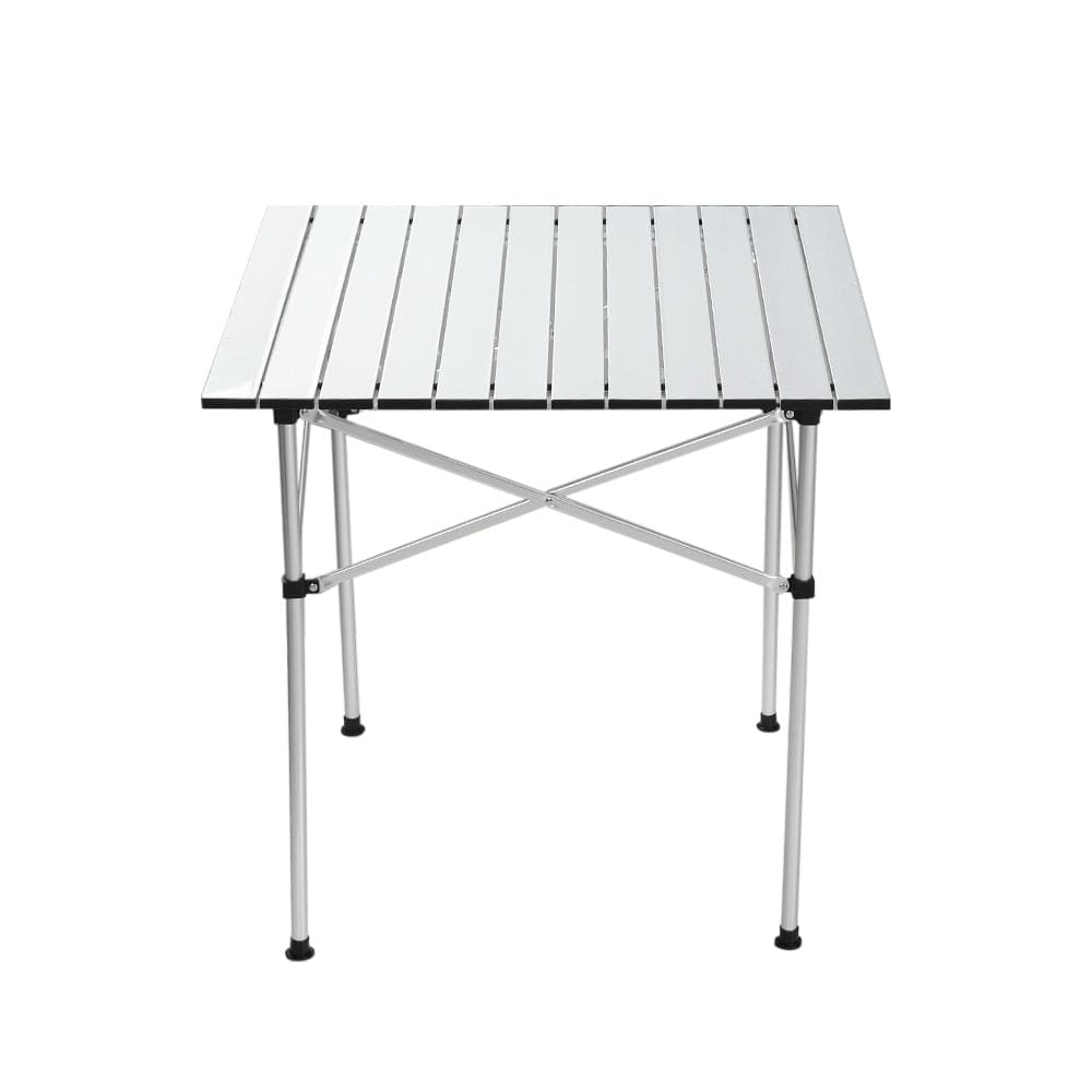 Outdoor > Camping Weisshorn Camping Table Roll Up Aluminum Portable Desk Picnic 70CM