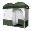 Outdoor > Camping Weisshorn Double Camping Shower Toilet Tent Outdoor Portable Change Room Green