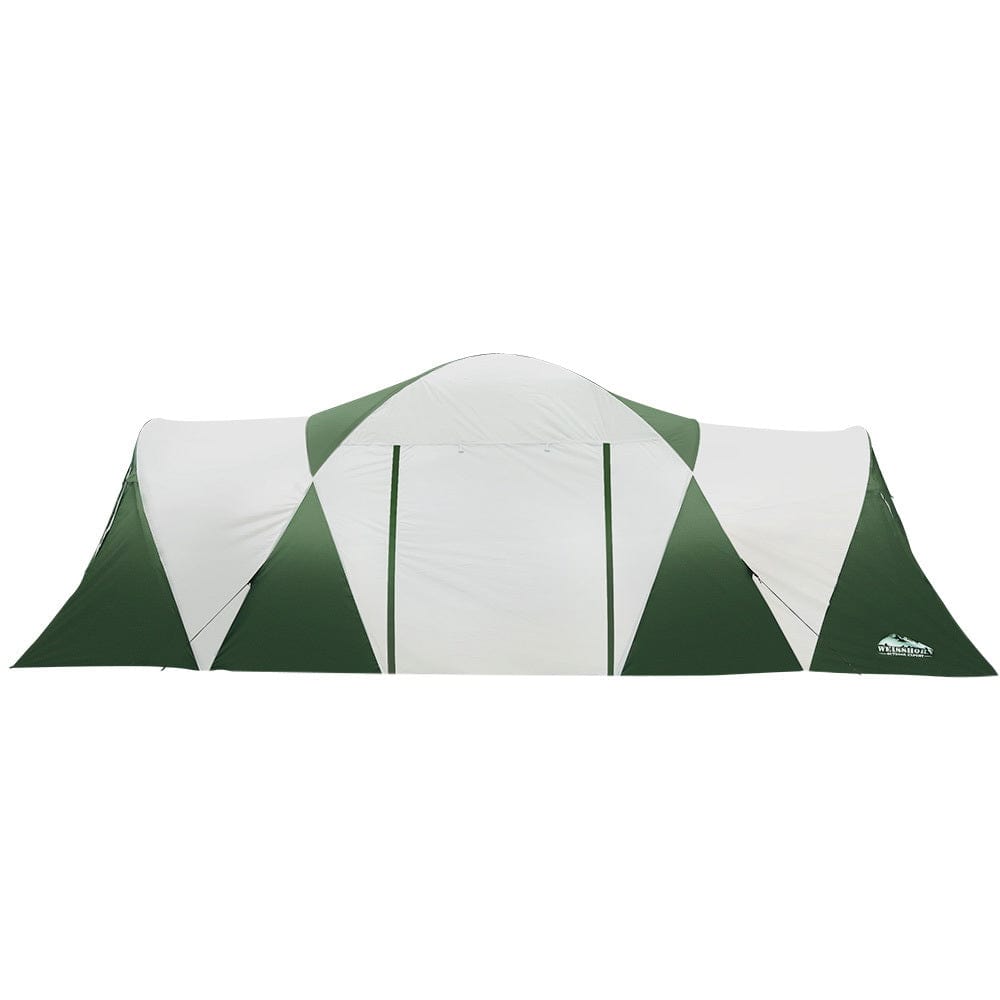 Outdoor > Camping Weisshorn Family Camping Tent 12 Person Hiking Beach Tents (3 Rooms) Green