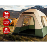 Outdoor > Camping Weisshorn Family Camping Tent 4 Person Hiking Beach Tents Green