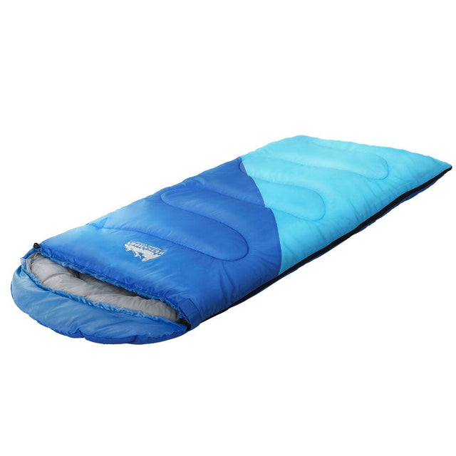 Outdoor > Camping Weisshorn Sleeping Bag 136cm Kids Camping Hiking Winter Blue