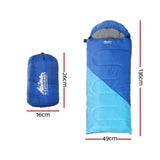 Outdoor > Camping Weisshorn Sleeping Bag 136cm Kids Camping Hiking Winter Blue